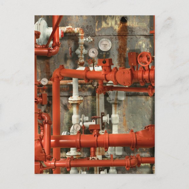 Carte Postale Steampunk - Red pipe headache (Devant)