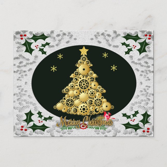 carte postale steampunk snowflake (Devant)