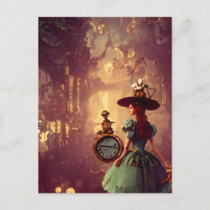 Carte postale Steampunk Time Keeper Lady