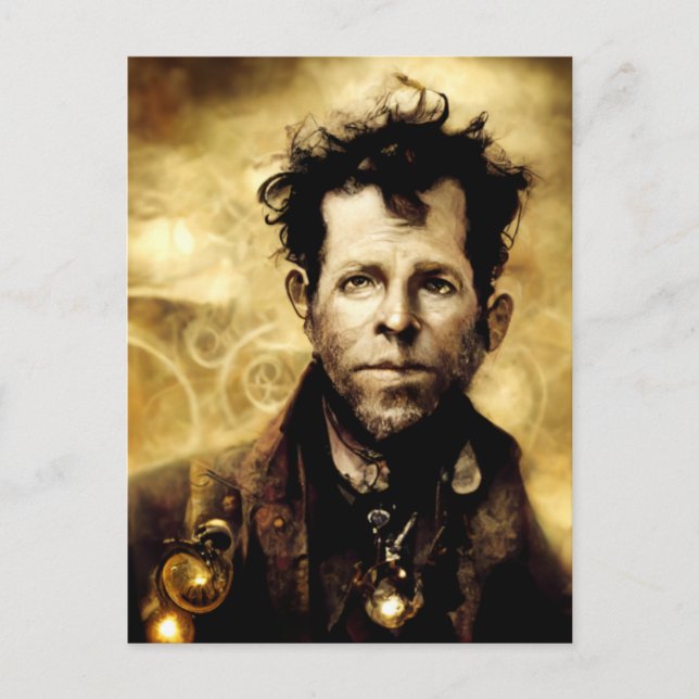 Carte Postale Steampunk Tom attend (Devant)