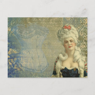 Carte postale Steampunk Victorian Lady Vintage Cor