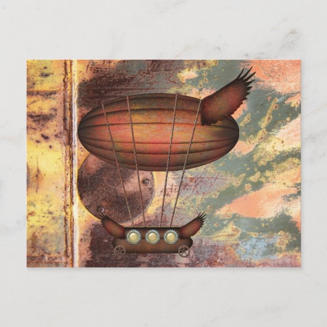 Carte postale Steampunk Vintage Bronze (Devant)