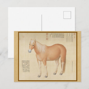 Carte Postale Steed - Cheval Nommé Hongyuzuo Chinese Fine Art