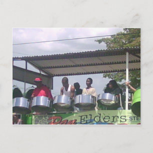 Carte Postale Steel Drum Band jouant au Carnaval