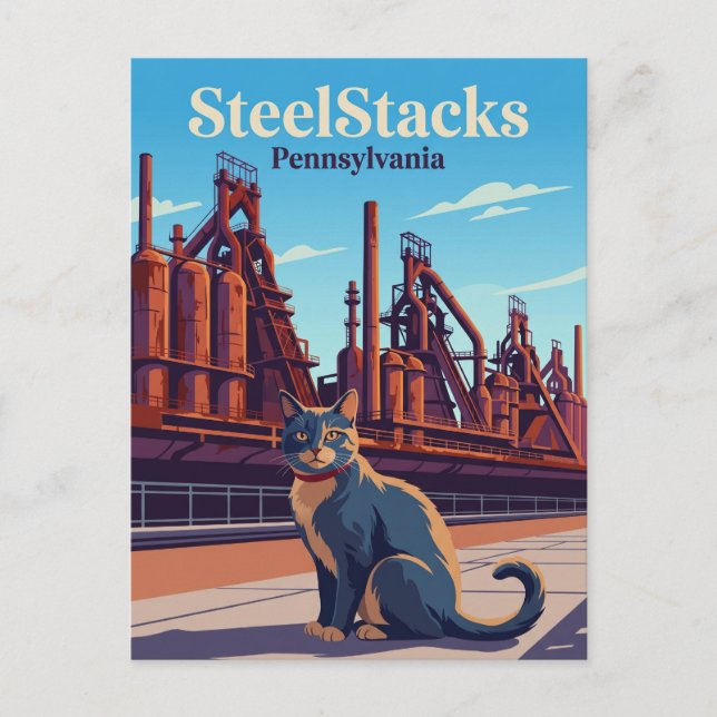 Carte Postale SteelStacks USA (Devant)