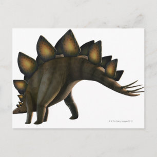 Carte Postale Stegosaurus dinosaur, ordinateur artiwork.