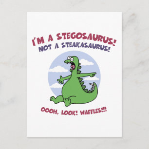 Carte Postale Stegosaurus - gaufres