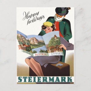 Carte Postale Steiermark Styria Poster Vintage voyage restauré