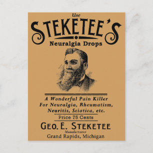 Carte Postale Steketee's Neuralgia Drops Grand Rapids, MI