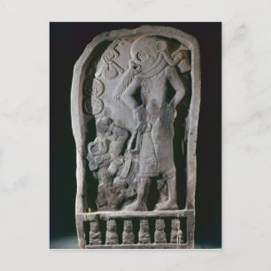 Carte Postale Stela représentant un joueur de balle, du Guatemal