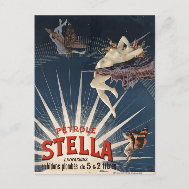 Carte Postale Stella Petrole vintage (Stella Gasoline) (Devant)