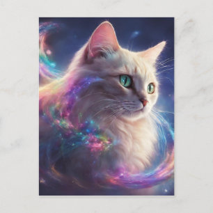 Carte Postale Stellar Kitty - art de chat cosmique