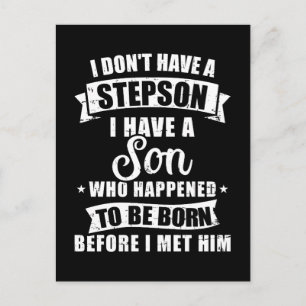 Carte Postale Stepdad n'a pas de fils de stepson né avant de le