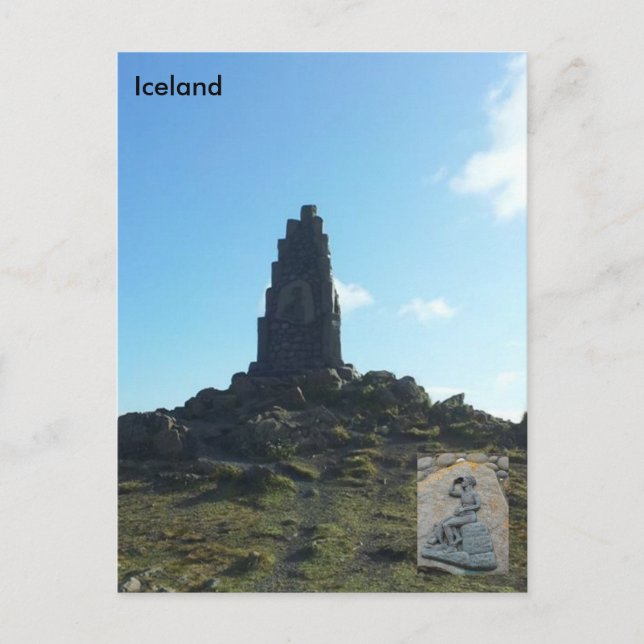 Carte Postale Stephan Stephansson monument à Vatnsskarð Islande (Devant)