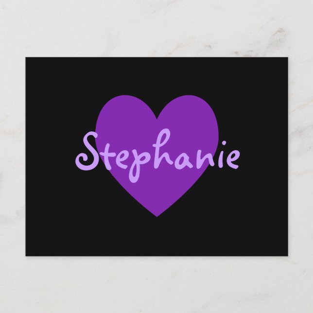 Carte Postale Stephanie en violet (Devant)