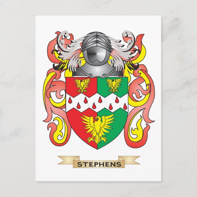Carte Postale Stephens Coat of Arms (Family Crest) (Devant)