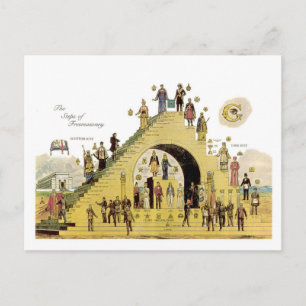 CARTE POSTALE STEPS DE FREEMASONRY