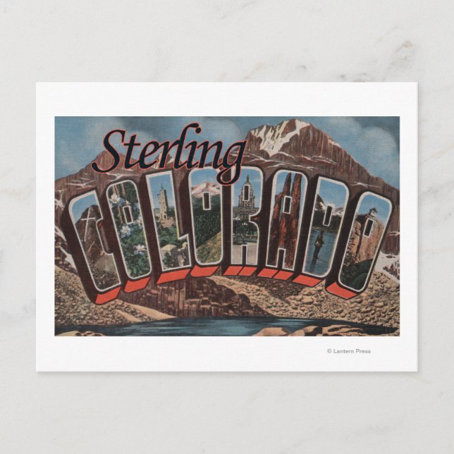 Carte Postale Sterling, Colorado - Scènes de grandes lettres (Devant)