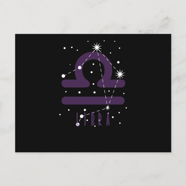 Carte Postale Sternzeichen Waage "Libra" (Devant)