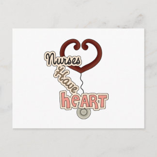 Carte Postale Stethoscope Les infirmières ont des T-shirts cardi