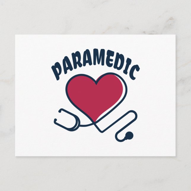 Carte Postale Stethoscope paramétrique avec coeur (Devant)
