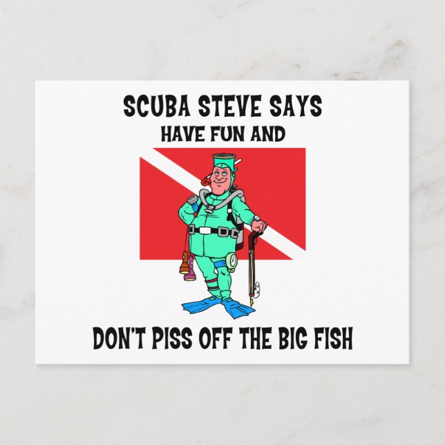 Carte Postale Steve SCUBA (Devant)