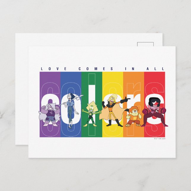 Carte Postale Steven Universe - L'Amour Arrive Dans Toutes Les C (Devant / Derrière)
