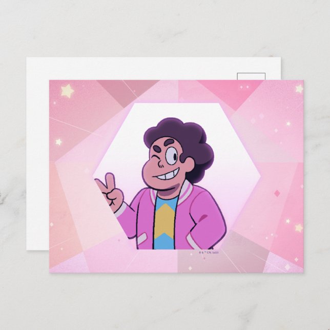 Carte Postale Steven Universe | Portrait diamant rose (Devant / Derrière)