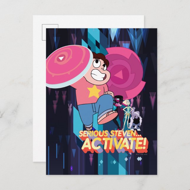 Carte Postale Steven Universe | Sérieux Steven... Activez ! (Devant / Derrière)