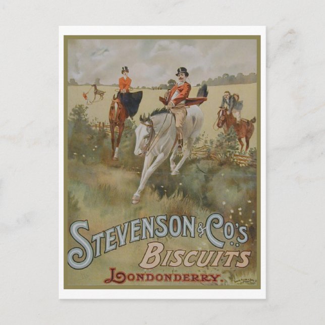 Carte Postale Stevenson Cos. Biscuits Londonderry Ad (Devant)