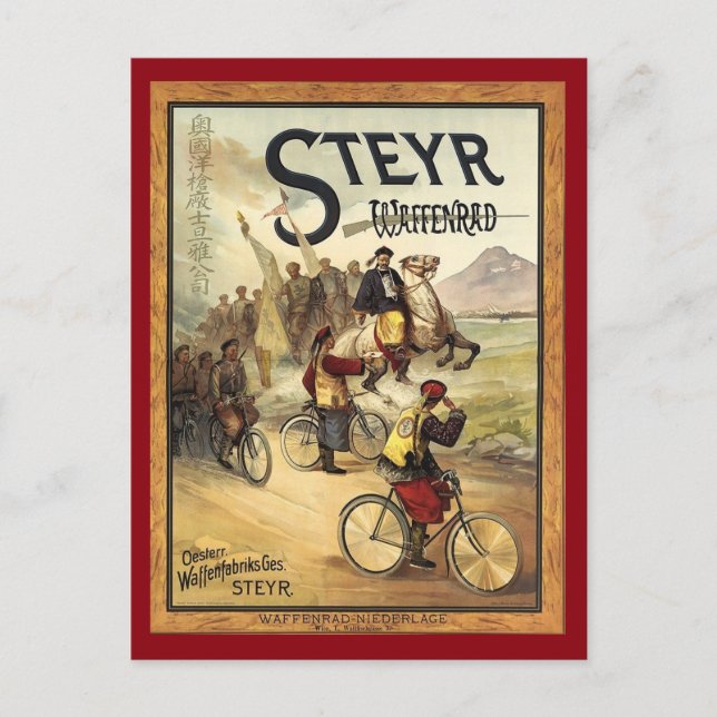 Carte Postale Steyr Armes à feu Advert Vintage (Devant)