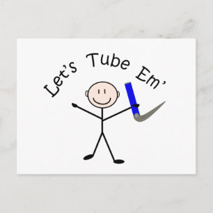 Carte Postale Stick de thérapie respiratoire Personne "Let's Tub