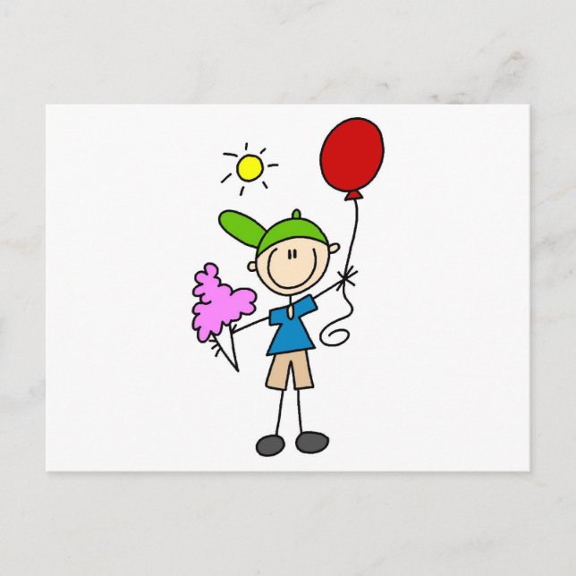 Carte Postale Stick Figure At the Fair Tshirts and Gifts (Devant)