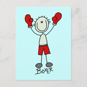 Carte Postale Stick Figure Boxing T-shirts et cadeaux