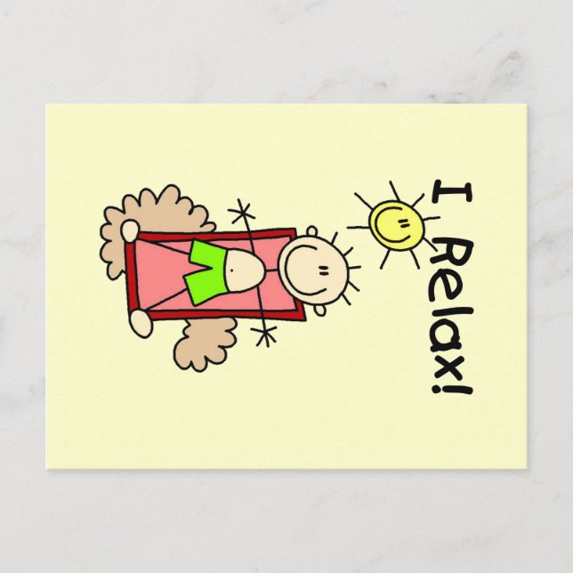 Carte Postale Stick Figure Boy I Relax (Devant)
