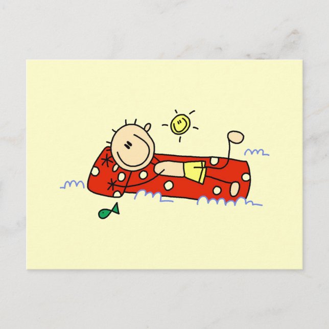 Carte Postale Stick Figure Chemises flottantes et cadeaux (Devant)
