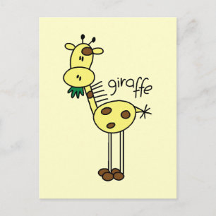 Carte Postale Stick Figure Giraffe T-shirts et cadeaux