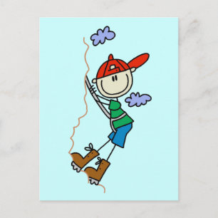 Carte Postale Stick Figure Mountain Escalade Tshirts et cadeaux