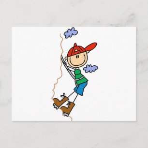 Carte Postale Stick Figure Mountain Escalade Tshirts et cadeaux