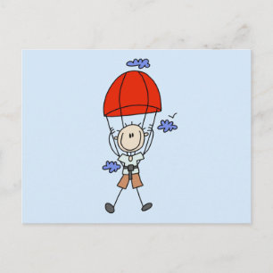 Carte Postale Stick Figure Sky Diver Tshirts et cadeaux