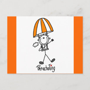 Carte Postale Stick Figure T-shirts et cadeaux de parachutisme