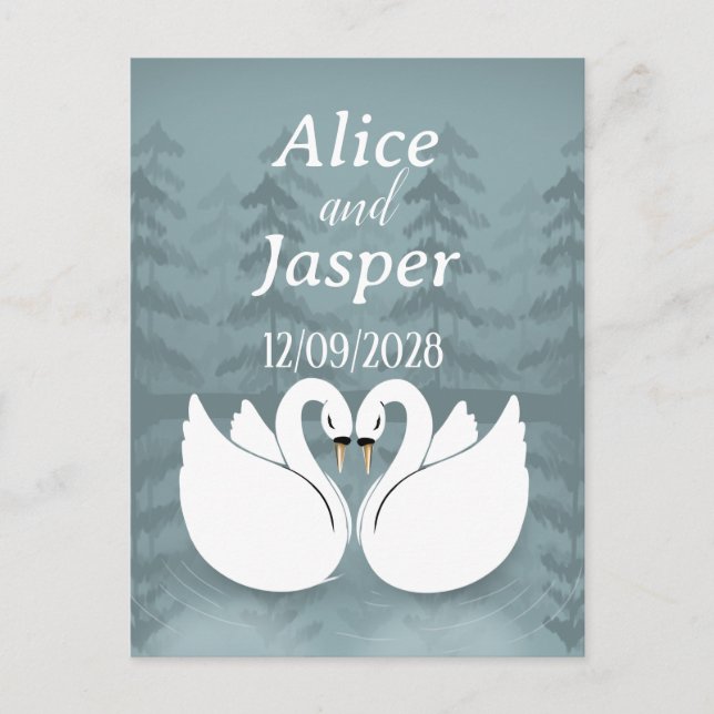 Carte Postale Sticker de mariage romantique et élégant (Devant)