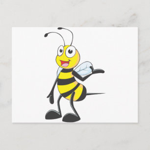 Carte Postale Stickers d'abeilles : Présentation d'abeilles à la