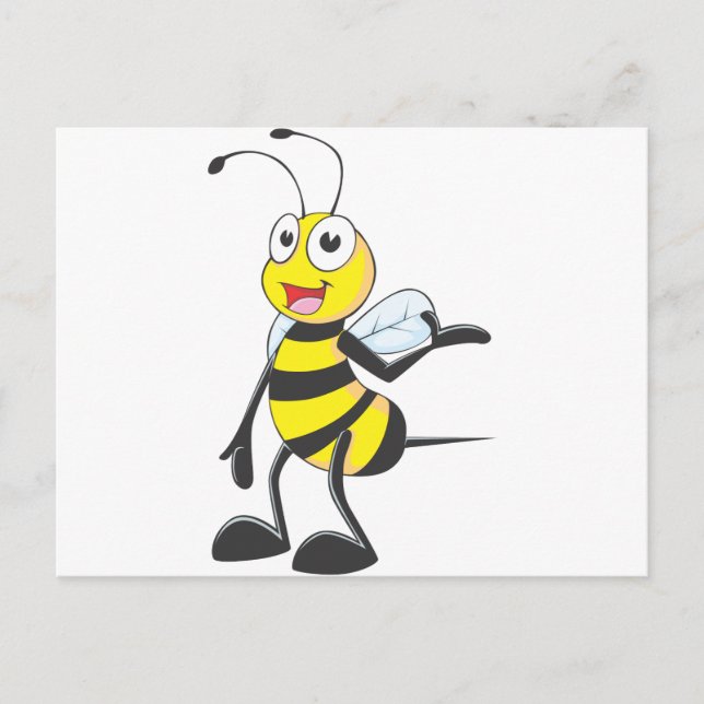 Carte Postale Stickers d'abeilles : Présentation d'abeilles à la (Devant)
