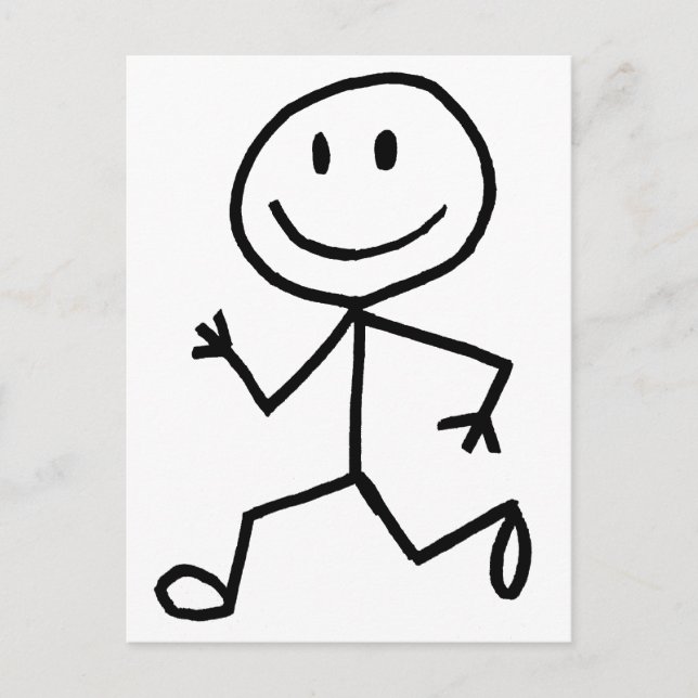 Carte Postale Stickman Runner (Devant)