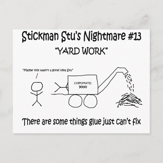 Carte Postale Stickman Stu Nightmare #13 (Devant)