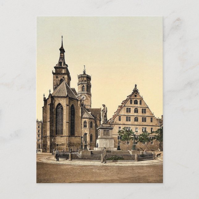Carte Postale Stiftkirche, Stuttgart, Wurtemburg, Allemagne rare (Devant)
