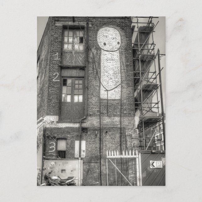 Carte Postale Stik Man Graffiti, Shoreditch London (Devant)