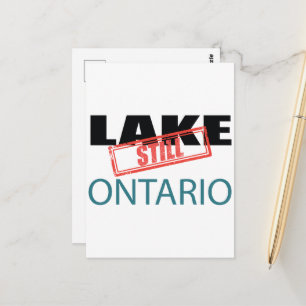 Carte Postale Still Lake Ontario Vintage Red Stamp Art