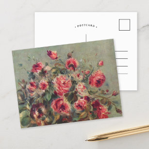 Carte Postale Still Life, Roses de Vargemont   Renoir